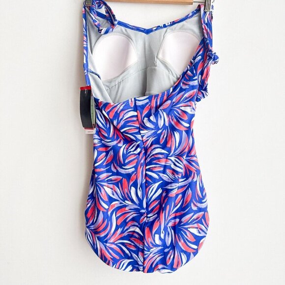 Speedo Geometric Print Halter Neck One Piece Swimsuit 10 - Picture 7 of 7